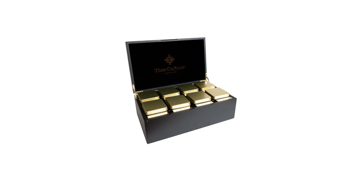 Binnenshuis valuta Wolk Luxurious tea box with 8 compartments
